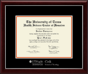 University of Texas Health Science Center at Houston Silver Embossed Diploma Frame in Gallery Silver