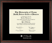 University of Texas Health Science Center at Houston Silver Embossed Diploma Frame in Studio
