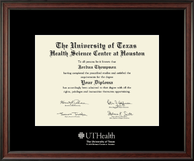 University of Texas Health Science Center at Houston diploma frame - Silver Embossed Diploma Frame in Studio