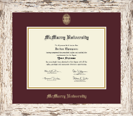 McMurry University diploma frame - Gold Embossed Diploma Frame in Barnwood White