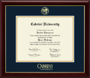 Cabrini University Gold Embossed Diploma Frame in Gallery