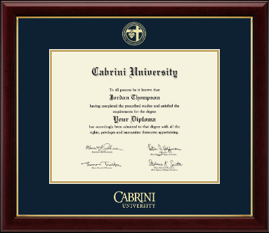 Cabrini University diploma frame - Gold Embossed Diploma Frame in Gallery