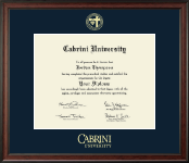 Cabrini University Gold Embossed Diploma Frame in Studio
