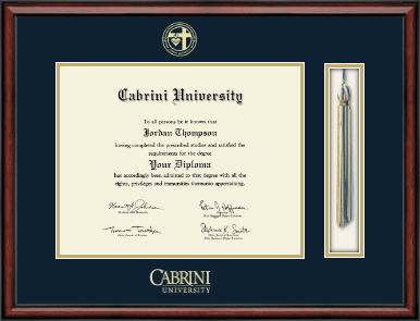 Cabrini University diploma frame - Tassel & Cord Diploma Frame in Southport