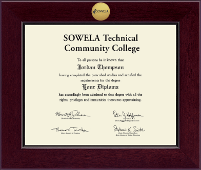 SOWELA Technical Community College diploma frame - Century Gold Engraved Diploma Frame in Cordova
