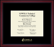 SOWELA Technical Community College diploma frame - Gold Embossed Diploma Frame in Academy