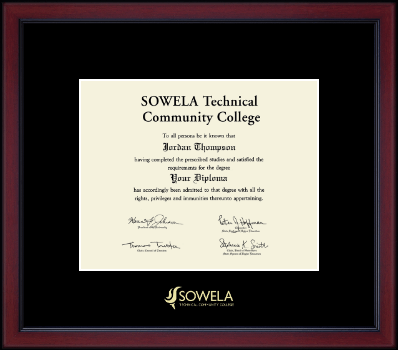 SOWELA Technical Community College diploma frame - Gold Embossed Diploma Frame in Academy