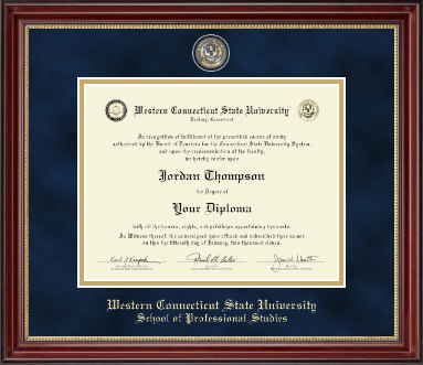 Western Connecticut State University diploma frame - Masterpiece Medallion Diploma Frame in Kensington Gold