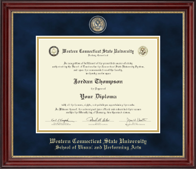 Western Connecticut State University diploma frame - Masterpiece Medallion Diploma Frame in Kensington Gold