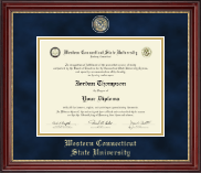 Western Connecticut State University diploma frame - Masterpiece Medallion Diploma Frame in Kensington Gold
