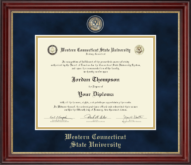 Western Connecticut State University diploma frame - Masterpiece Medallion Diploma Frame in Kensington Gold