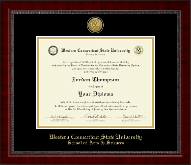 Western Connecticut State University diploma frame - Gold Engraved Medallion Diploma Frame in Sutton