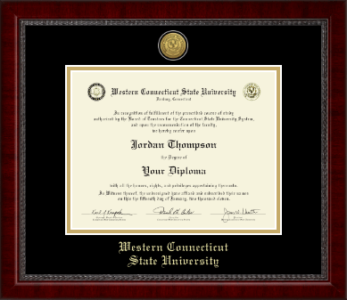 Western Connecticut State University diploma frame - Gold Engraved Medallion Diploma Frame in Sutton