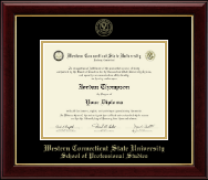 Western Connecticut State University diploma frame - Gold Embossed Diploma Frame in Gallery
