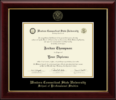 Western Connecticut State University diploma frame - Gold Embossed Diploma Frame in Gallery
