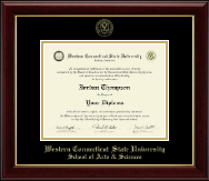 Western Connecticut State University Gold Embossed Diploma Frame in Gallery