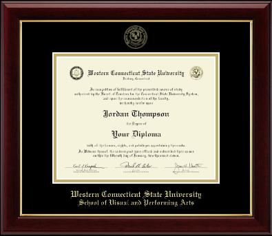 Western Connecticut State University diploma frame - Gold Embossed Diploma Frame in Gallery