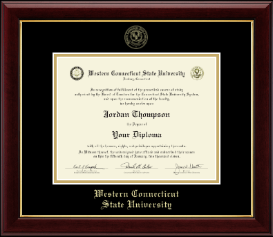 Western Connecticut State University diploma frame - Gold Embossed Diploma Frame in Gallery