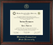 Western Connecticut State University Gold Embossed Diploma Frame in Studio