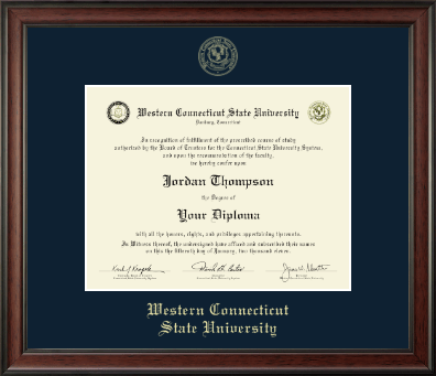Western Connecticut State University diploma frame - Gold Embossed Diploma Frame in Studio
