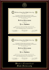 Western Connecticut State University diploma frame - Double Diploma Frame in Galleria