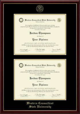 Western Connecticut State University diploma frame - Double Diploma Frame in Galleria