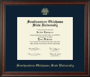 Southeastern Oklahoma State University diploma frame - Gold Embossed Diploma Frame in Studio