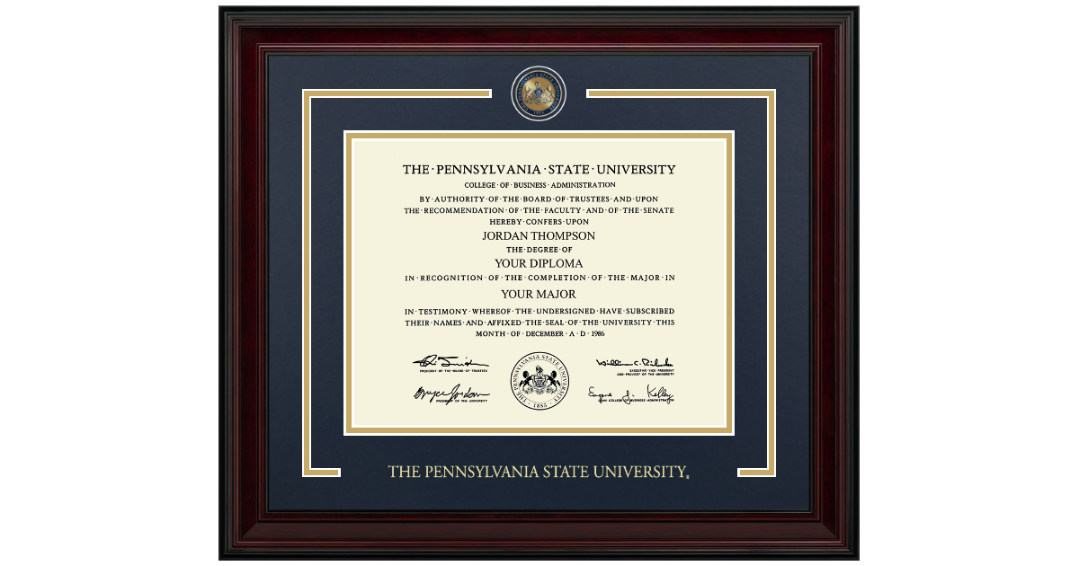 Showcase Edition Diploma Frame in Encore Pennsylvania State University ...