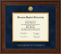 Houston Baptist University Presidential Gold Engraved Diploma Frame in Madison