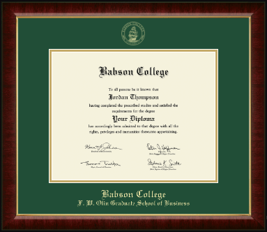 Babson College diploma frame - Gold Embossed Diploma Frame in Murano
