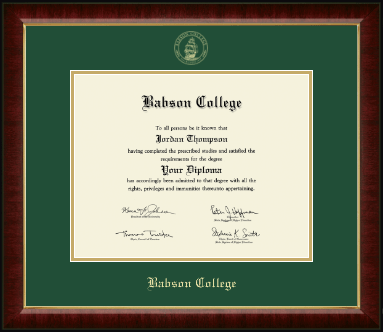 Babson College diploma frame - Gold Embossed Diploma Frame in Murano