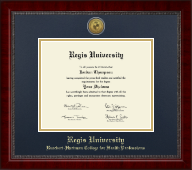 Regis University diploma frame - Gold Engraved Medallion Diploma Frame in Sutton