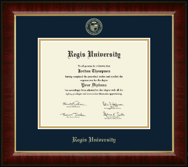 Regis University diploma frame - Gold Embossed Diploma Frame in Murano