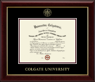 Colgate University Gold Embossed Diploma Frame in Gallery