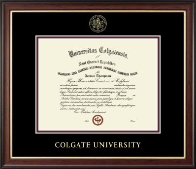 Colgate University diploma frame - Gold Embossed Diploma Frame in Studio Gold