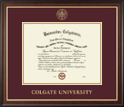 Colgate University diploma frame - Gold Embossed Diploma Frame in Studio Gold