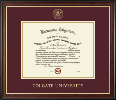 Colgate University diploma frame - Gold Embossed Diploma Frame in Studio Gold
