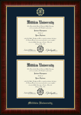 Millikin University diploma frame - Double Diploma Frame in Murano