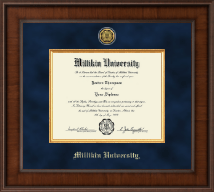 Millikin University Presidential Gold Engraved Diploma Frame in Madison