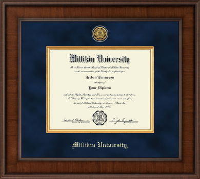 Millikin University diploma frame - Presidential Gold Engraved Diploma Frame in Madison