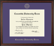 Concordia University Texas diploma frame - Gold Embossed Diploma Frame in Studio
