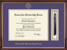Concordia University Texas diploma frame - Tassel & Cord Diploma Frame in Southport Gold