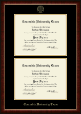 Concordia University Texas diploma frame - Double Diploma Frame in Murano