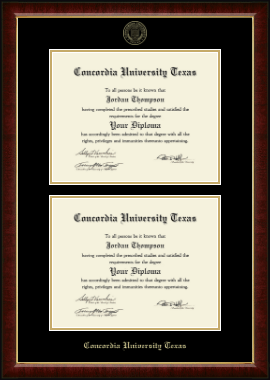 Concordia University Texas diploma frame - Double Diploma Frame in Murano