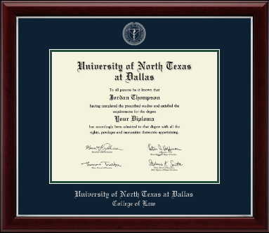 University of North Texas at Dallas diploma frame - Silver Embossed Diploma Frame in Gallery Silver