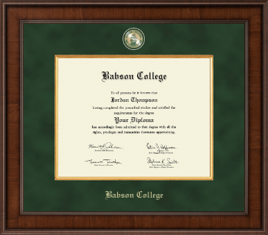 Babson College diploma frame - Presidential Masterpiece Diploma Frame in Madison