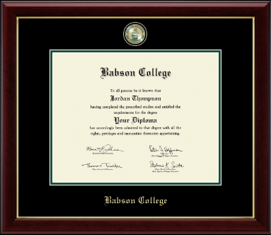 Babson College diploma frame - Masterpiece Medallion Diploma Frame in Gallery
