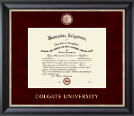 Colgate University Regal Edition Diploma Frame in Noir