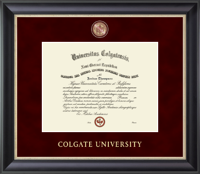 Colgate University diploma frame - Regal Edition Diploma Frame in Noir