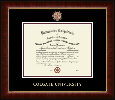 Colgate University diploma frame - Masterpiece Medallion Diploma Frame in Murano